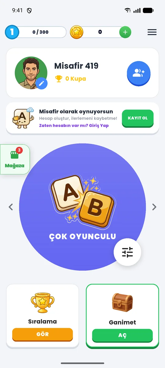 Race Of Words ana ekranı